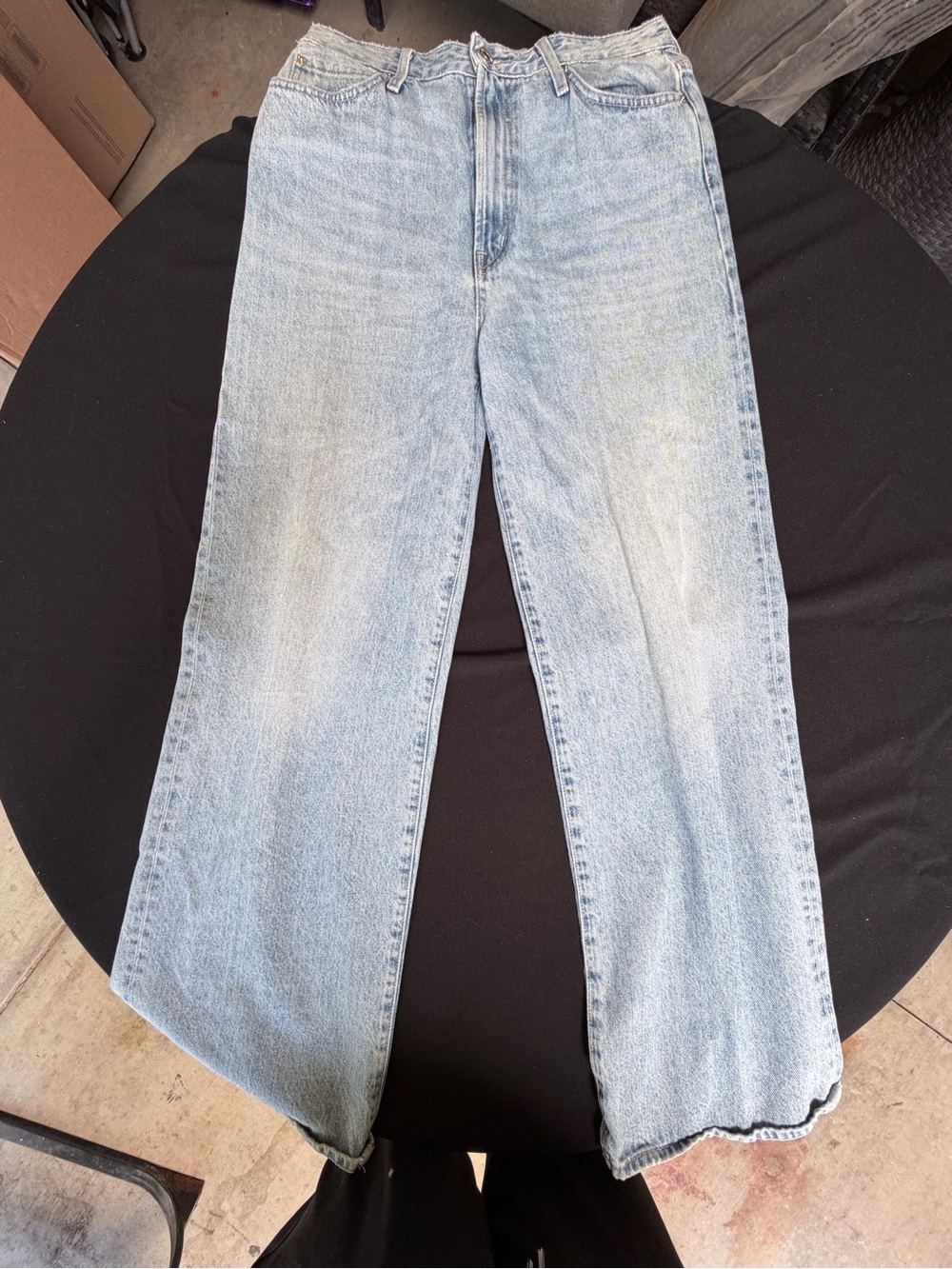 EDWIN USA Light Wash High Rise Wide Leg Baggy Jeans Size 30